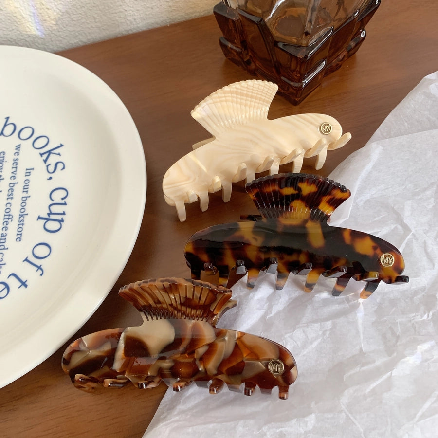 Women's Korean Style Leopard Acetic acid sheets Hair Claws