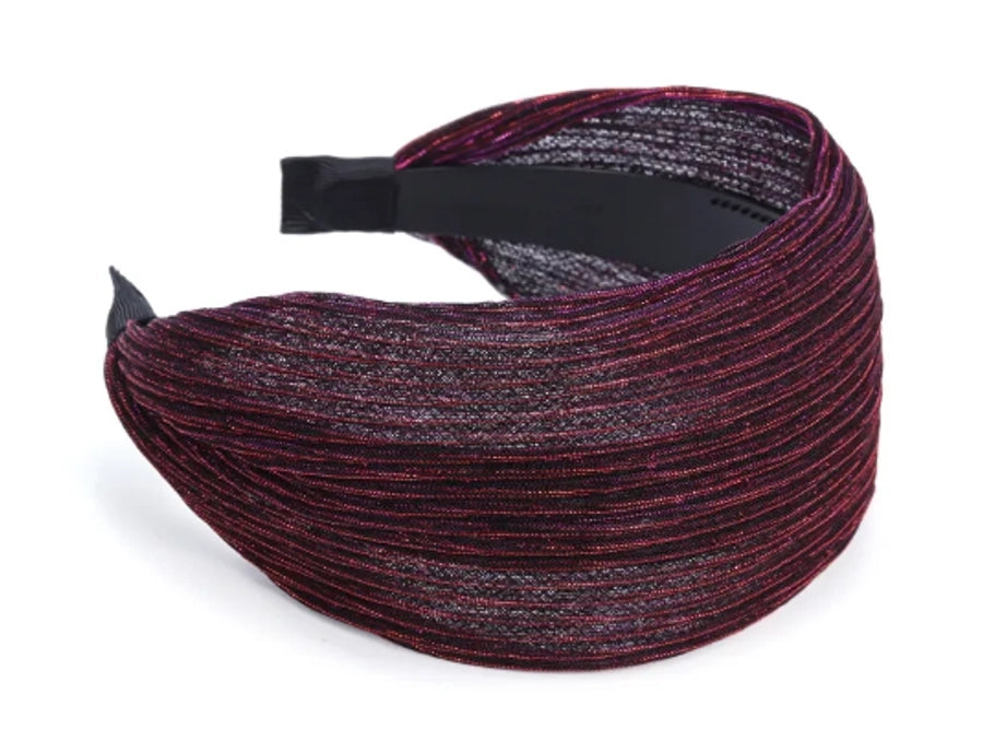 women's simple style stripe cloth resin lace hair band