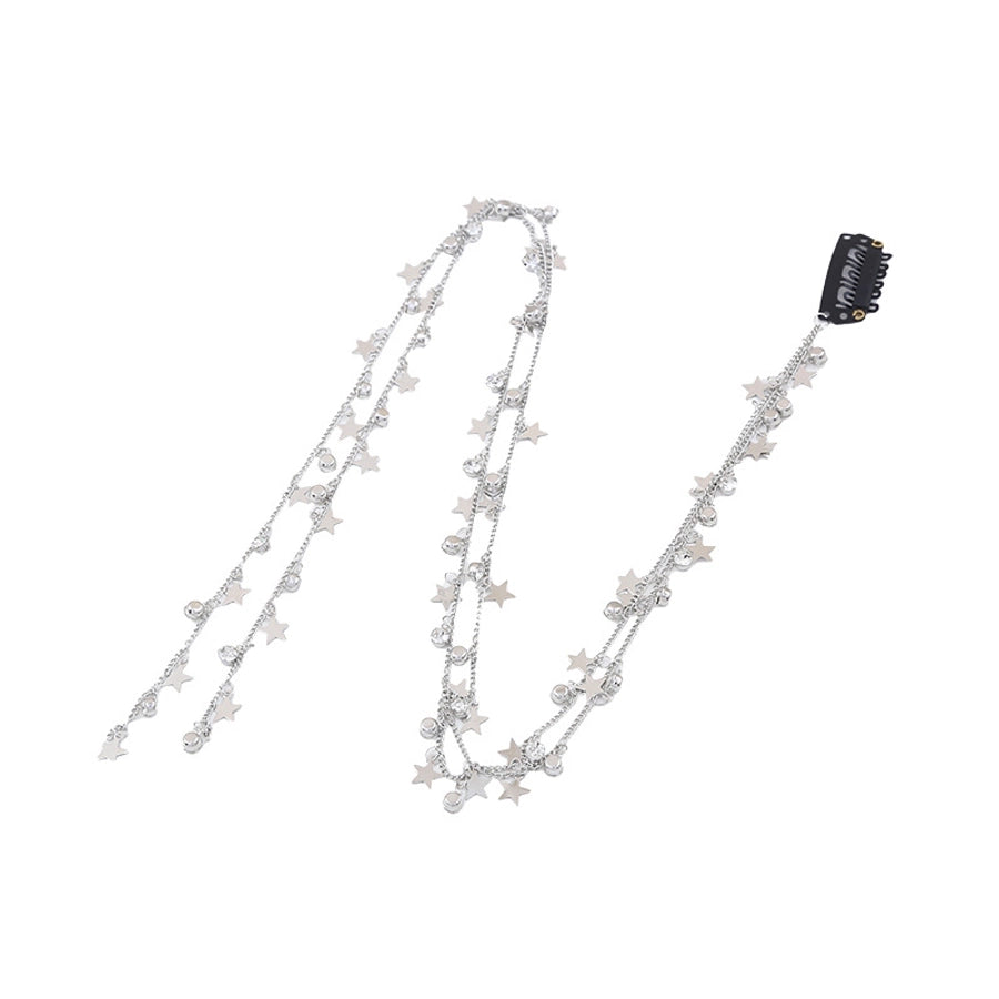 Women's IG Style Sweet Star Tassel Alloy Inlay Rhinestones Hair Clip