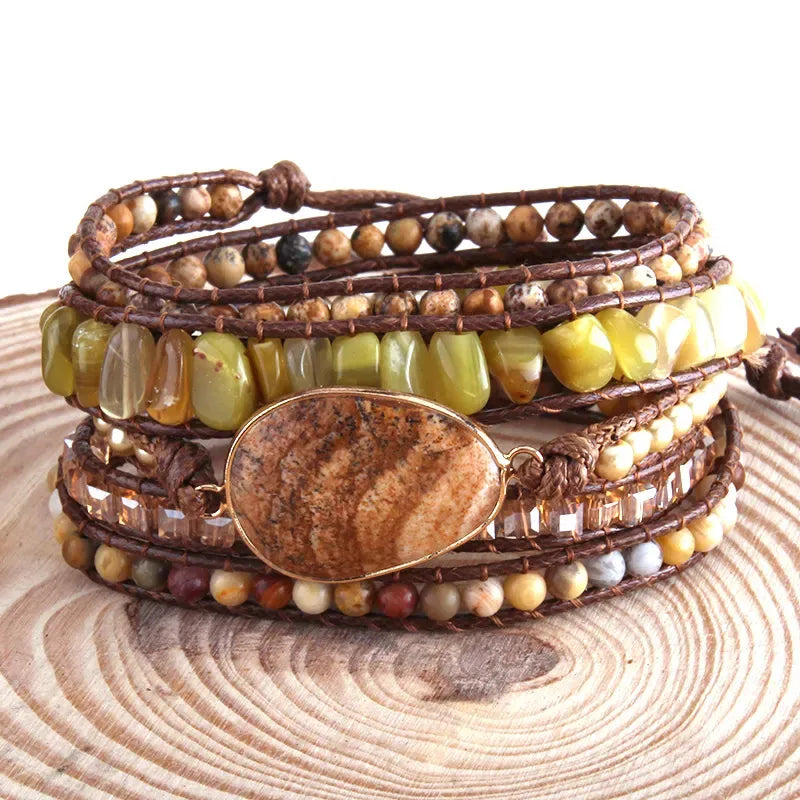 Vacation Geometric natural stone Beaded Chain Bracelets In Bulk