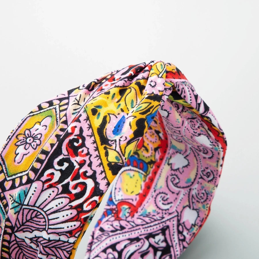 women's sweet classic style ditsy floral cloth printing hair band