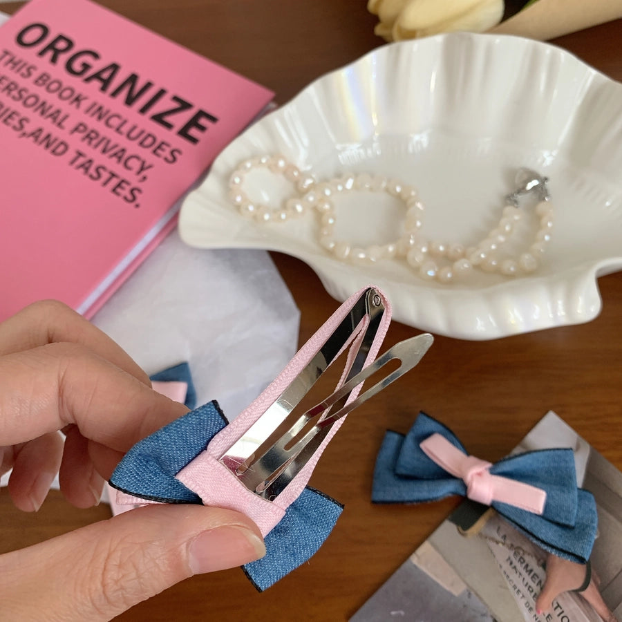 Women's IG Style Bow Knot Cloth Hair Clip