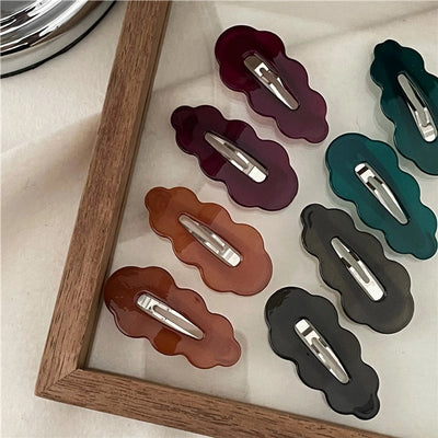 simple style clouds resin hair clip