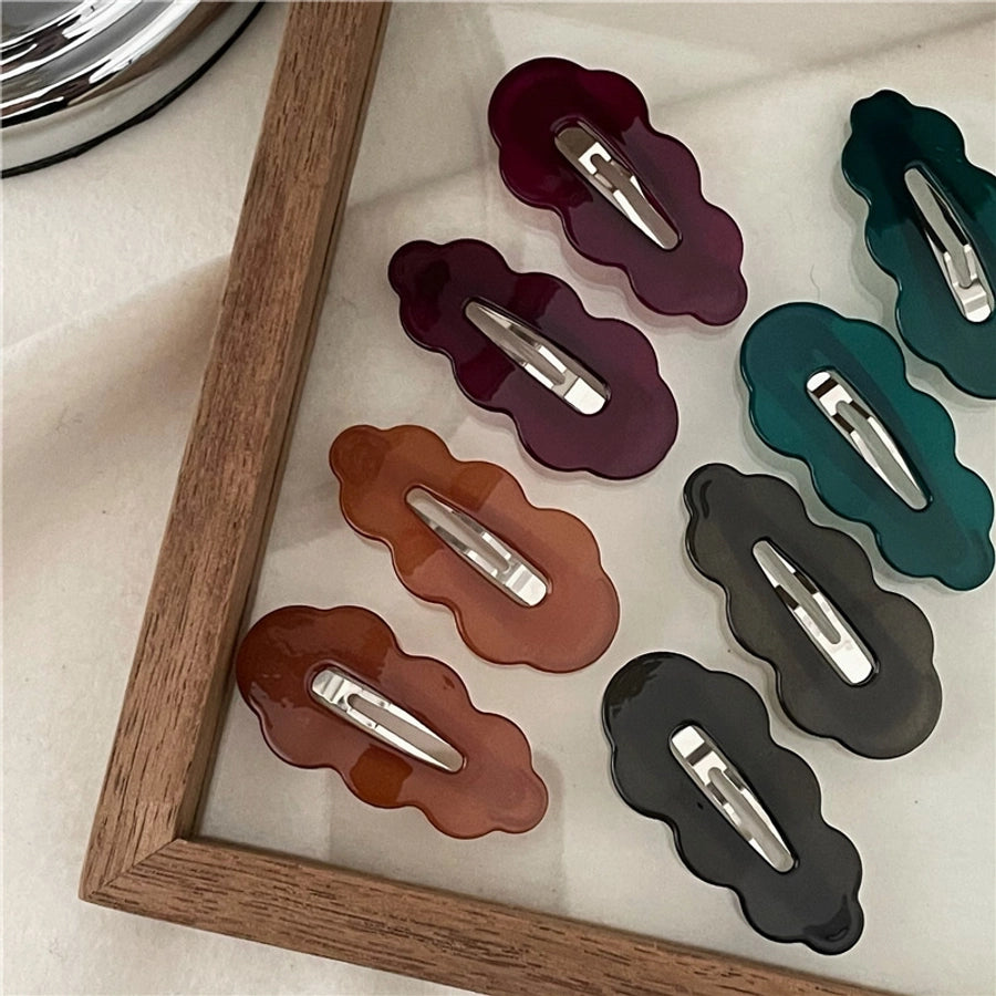 simple style clouds resin hair clip