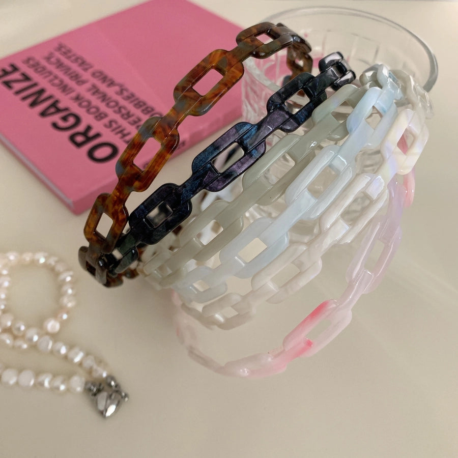 Women's Casual Simple Style Streetwear Solid Color Acetic acid sheets Hair Band