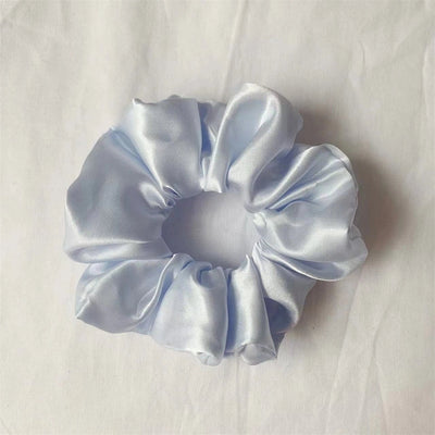 simple style commute solid color cloth handmade pleated hair tie