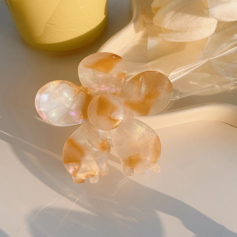 simple style flower acetic acid sheets handmade hair claws 1 piece