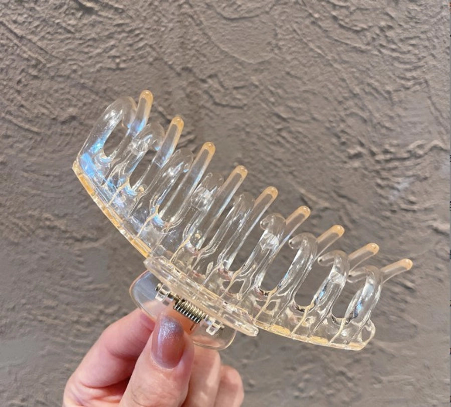 simple style solid color plastic handmade hair claws 1 piece