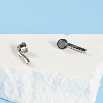 1 Piece Nose Rings & Studs Casual Streetwear Horns Snake-Shaped 304 Stainless Steel 18K Gold Plated Nose Rings & Studs