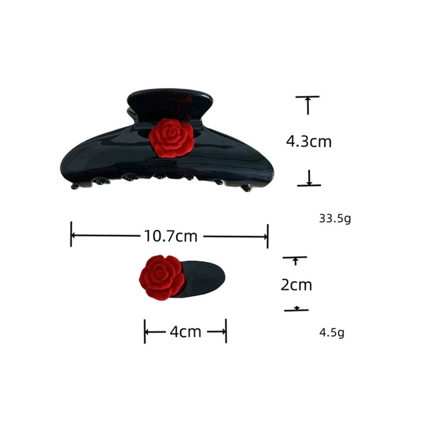 Women's Korean Style Flower Acetic acid sheets Hair Claws