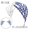 fashion leaf alloy inlay rhinestones hair band 1 piece