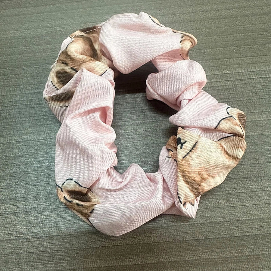 Women's Preppy Style Sweet Korean Style Animal Bear Cloth Hair Tie