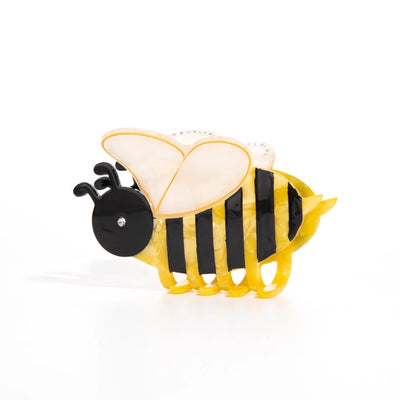 YHJ Hair Accessories  New Acetic Acid Diamond Bees Grab Clip Large Hairpin Back Hair Shark Clip Hair Grab
