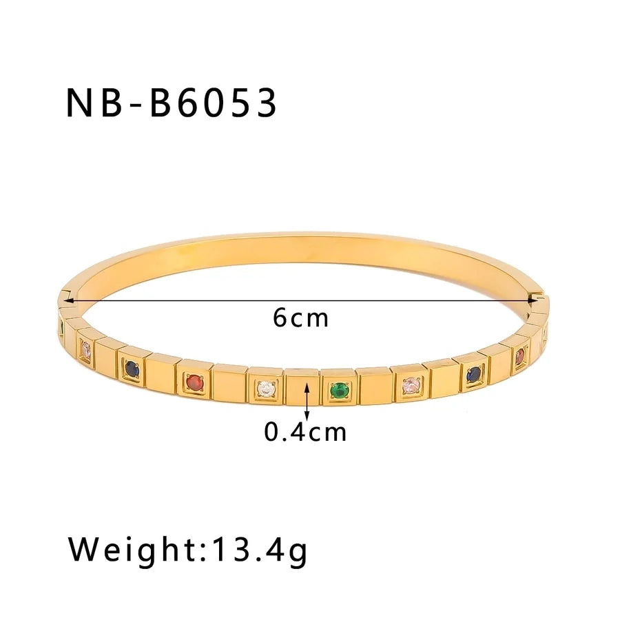 IG Style Simple Style Geometric 304 Stainless Steel Bangle In Bulk