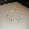 sweet colorful rectangle copper inlay zircon bracelets