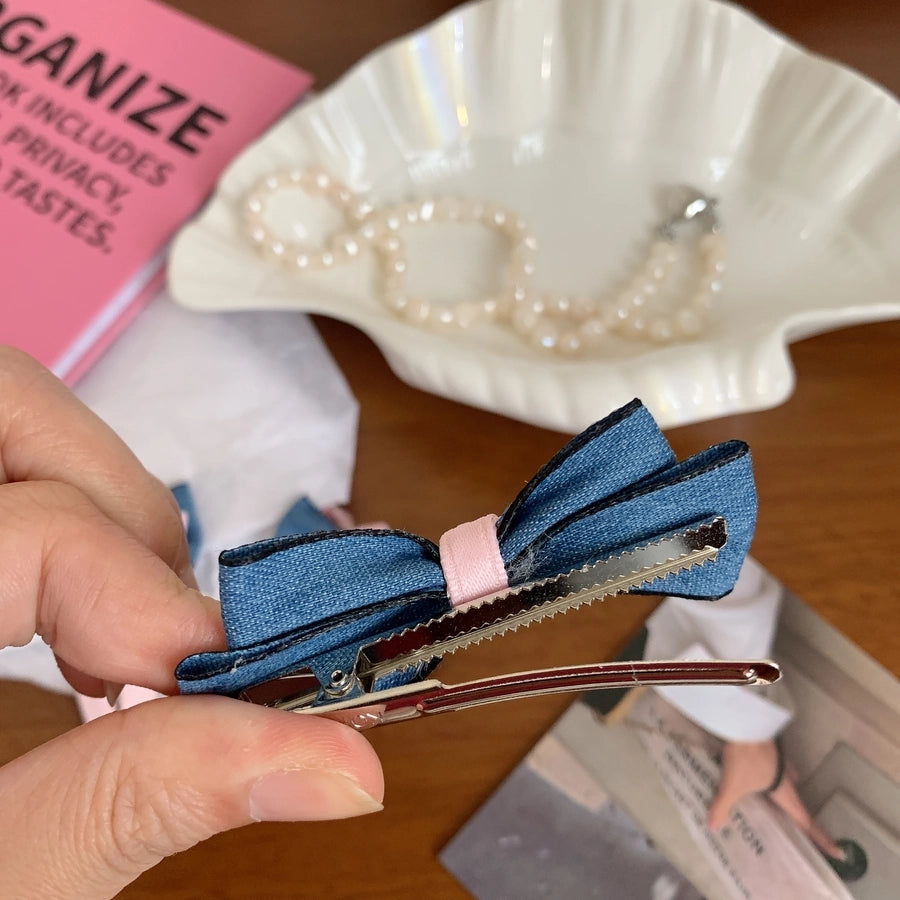 Women's IG Style Bow Knot Cloth Hair Clip