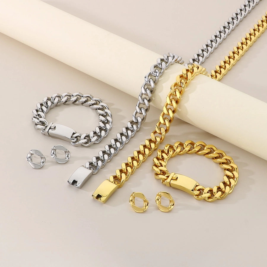 Trendy Unique Fashion Stainless Steel Cuban Link Chain Bracelet