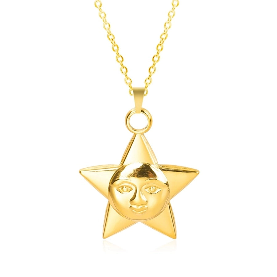 Jewelry Simple Style Pentagram 304 Stainless Steel Plating Pendant Necklace