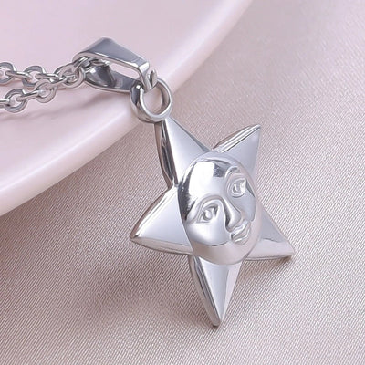 Jewelry Simple Style Pentagram 304 Stainless Steel Plating Pendant Necklace