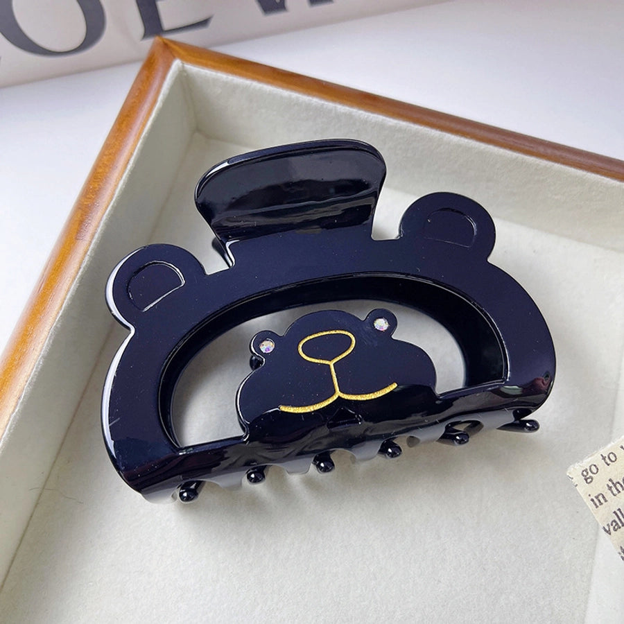 Simple Style Solid Color Acetic acid sheets Inlay Zircon Hair Clip 1 Piece