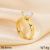 Jewelry Simple Style Geometric 304 Stainless Steel 18K Gold Plated Rings