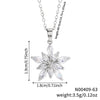 Elegant Personality Fashion Snowflake Suit, 3-Piece Fashion Simple Pendant Necklace and Earrings Suit, Suitable for Daily Wear, Party and Valentine's Day Gifts