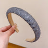 retro lady solid color rhinestone hair band