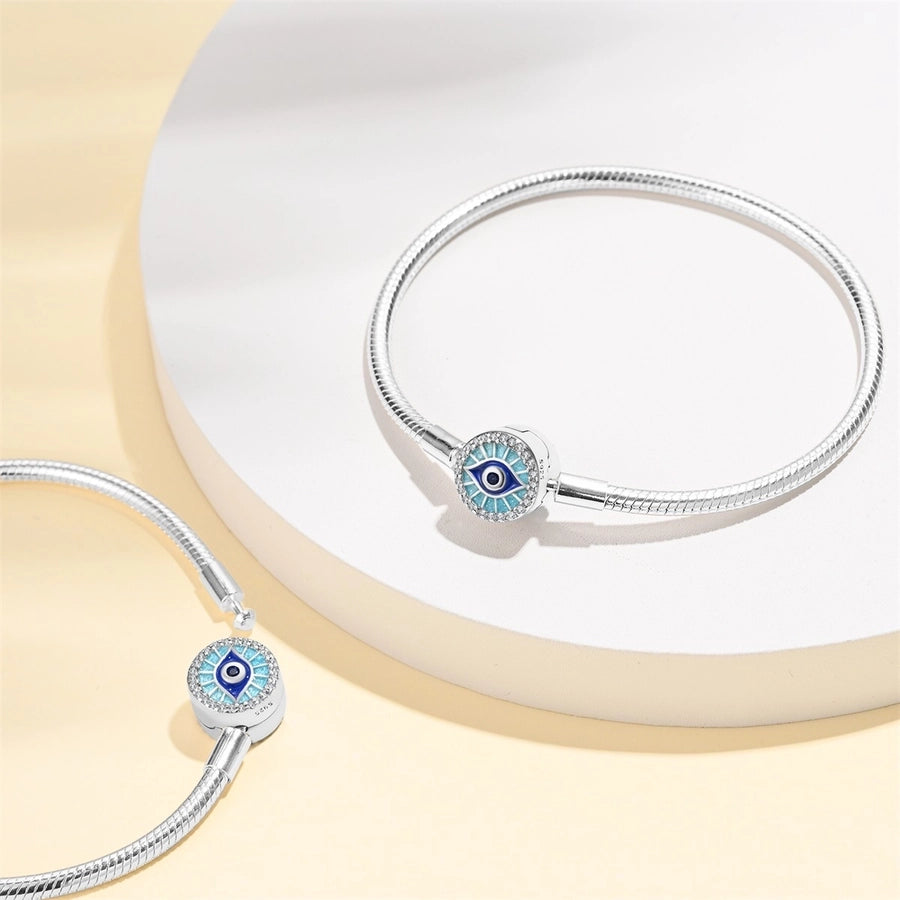 Copper Silver Plated Devil's Eye Bracelets