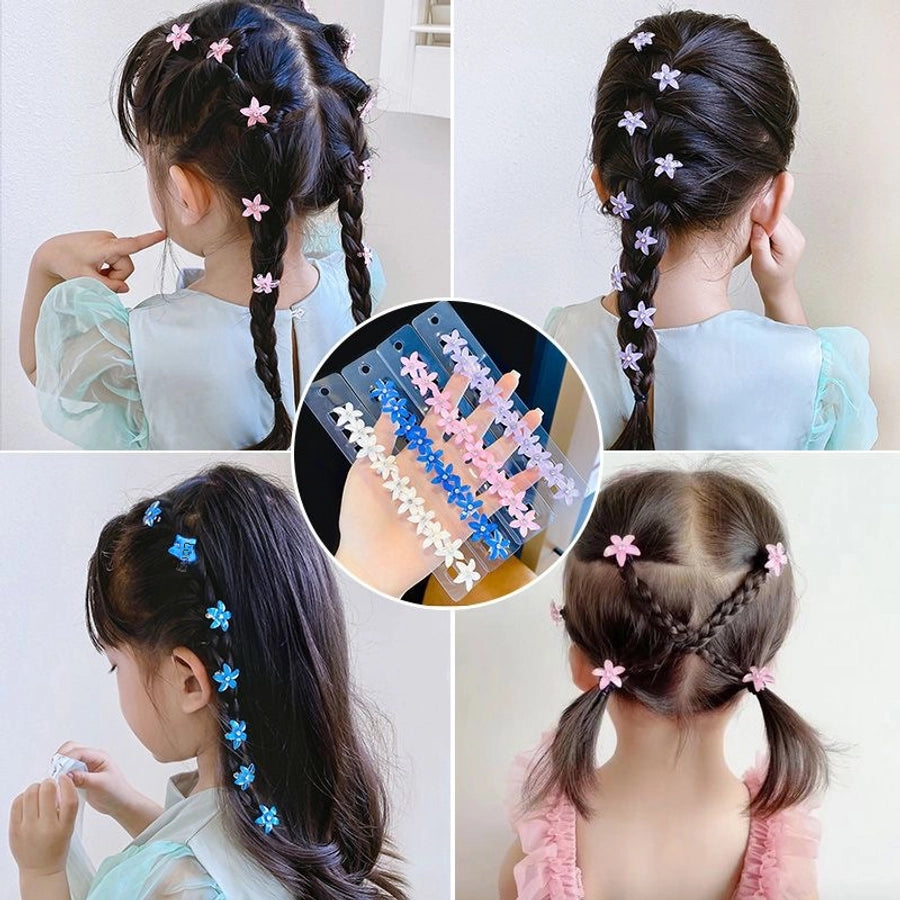 Children's Flower Small Grab Hair Accessories Girl's Braided Hair Buckle Head Flower Little Girl's Mini Grab Small Hairpin Headwear