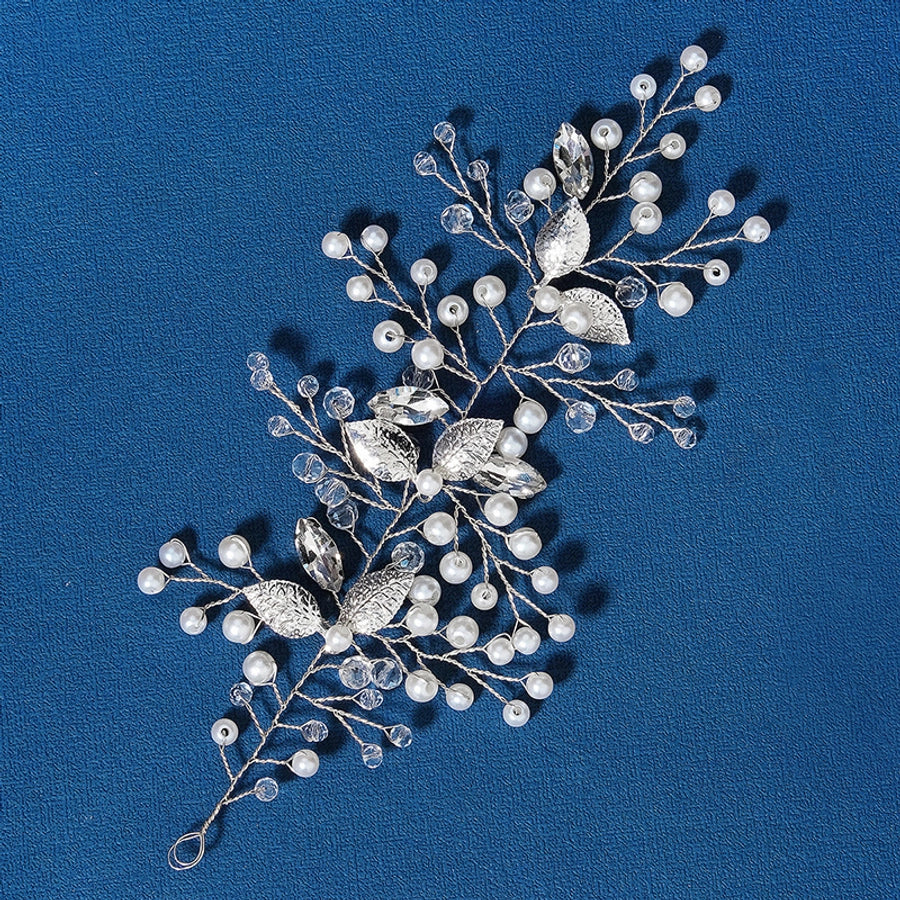 elegant princess lady flower artificial crystal artificial pearl hair band