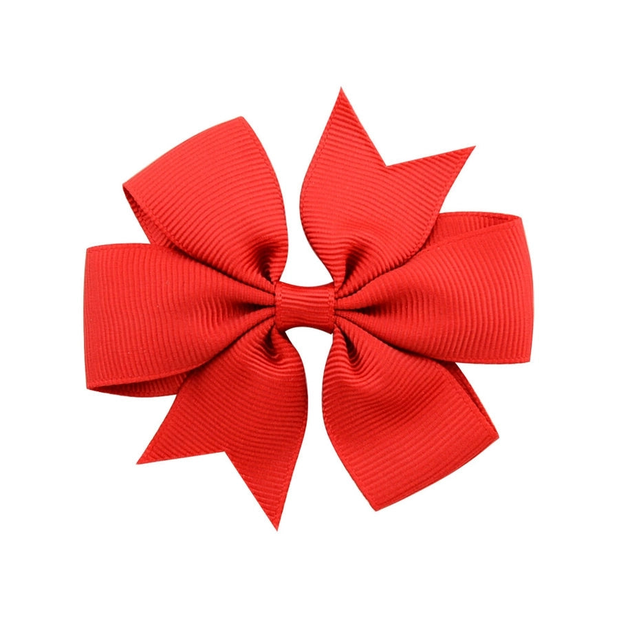 fashion solid color bow knot cloth hair clip 1 piece