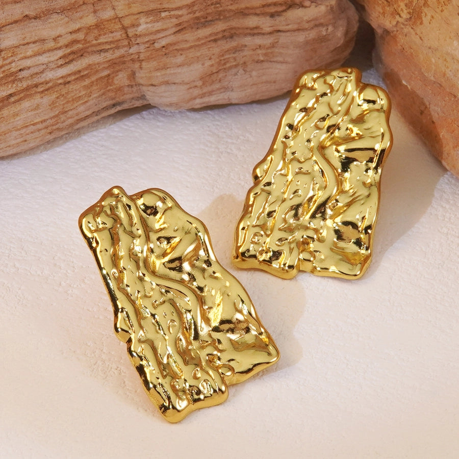 1 Pair Classic Style Geometric Irregular Plating 304 Stainless Steel Imitation Gold  Ear Studs