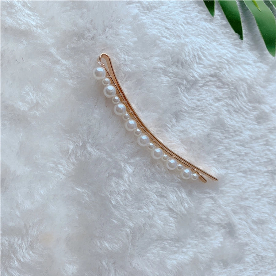 Women's Elegant Sweet Solid Color Plastic Hair Clip