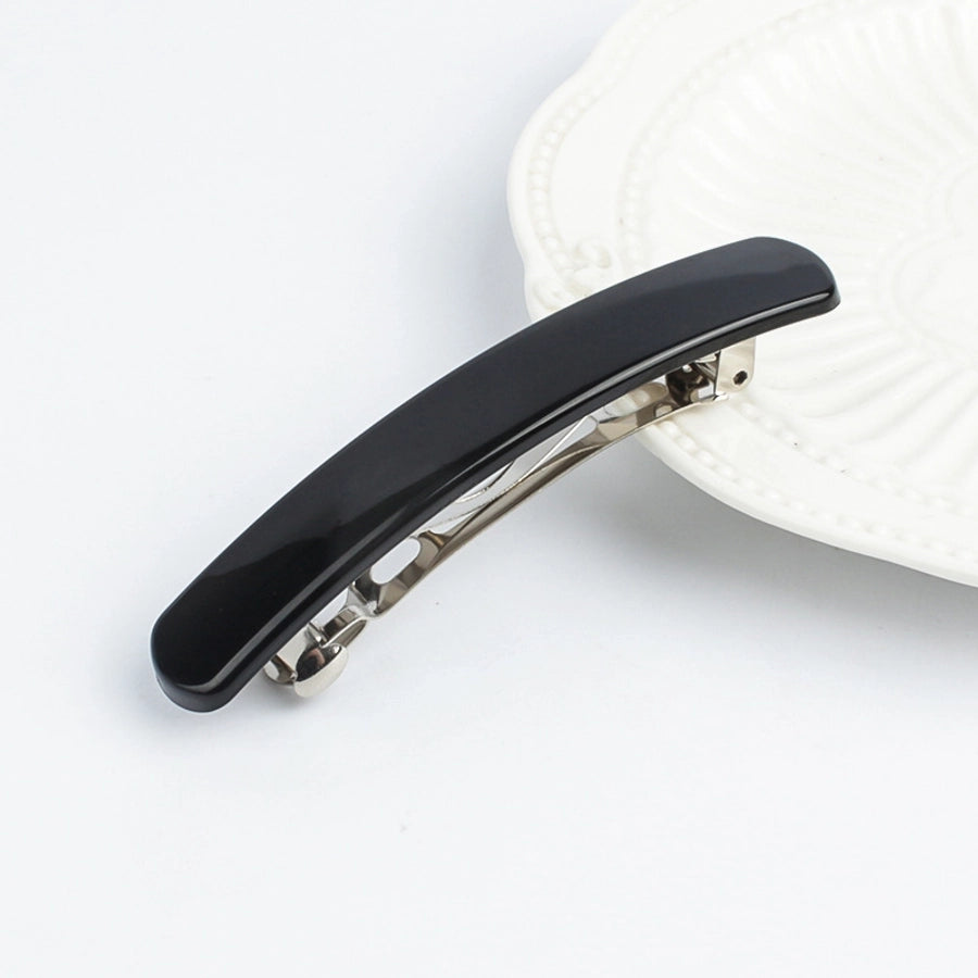 fashion solid color stainless steel plastic resin hair clip 1 piece