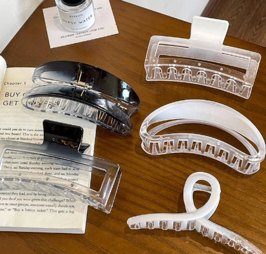 Women's IG Style Simple Style Gradient Color Arylic Alloy Stoving Varnish Hollow Out Hair Claws