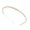 women's simple style waves flower bow knot metal inlay pearl zircon hair band