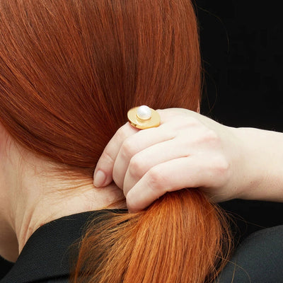 Jewelry Simple Style Classic Style Round 304 Stainless Steel Acrylic 18K Gold Plated Open Rings