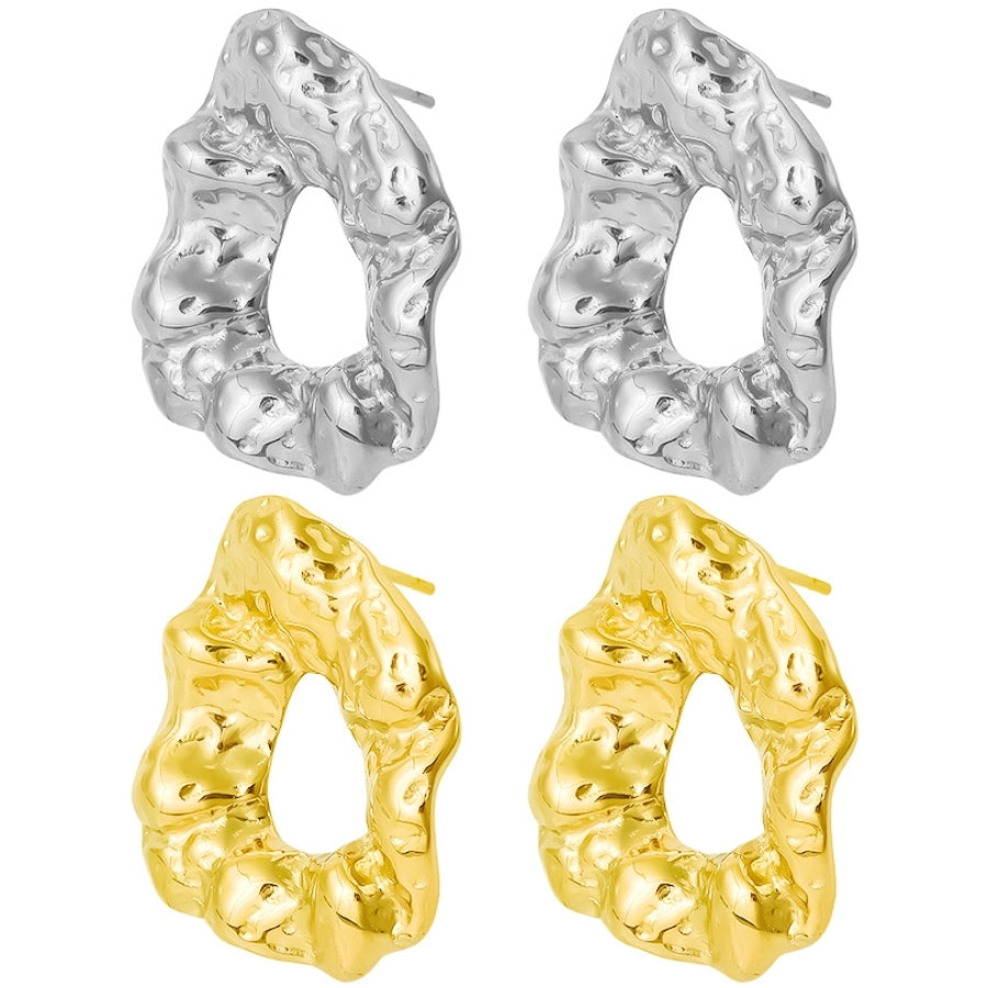 1 Pair Basic Simple Style Geometric Plating 304 Stainless Steel Ear Studs