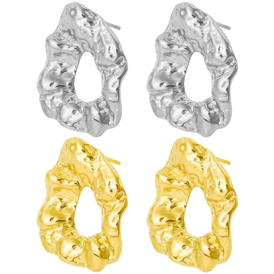 1 Pair Basic Simple Style Geometric Plating 304 Stainless Steel Ear Studs