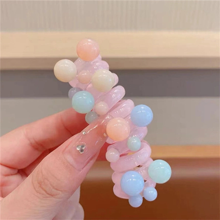 Women's Cute Sweet Round Plastic Hair Tie