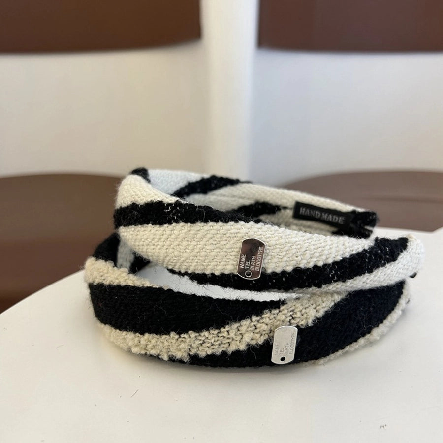 women's lady solid color yarn hair band