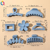 fashion solid color plastic metal hair claws 1 piece