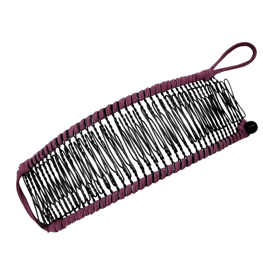 elegant solid color metal insert comb