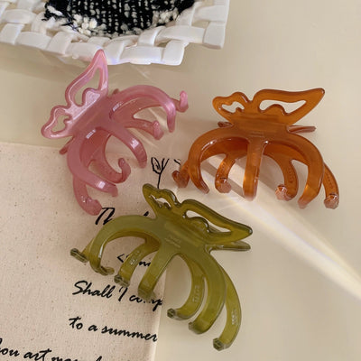 Super Beautiful Jelly Color Summer Acetate Grip High Sense Barrettes South Korea Temperament Thickened Simple and Durable New Women
