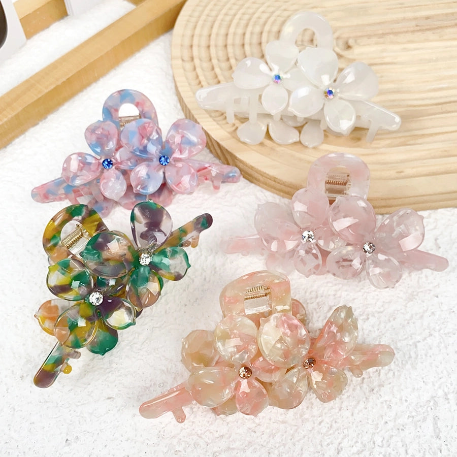 Women's Sweet Color Block Acetic acid sheets Hair Clip