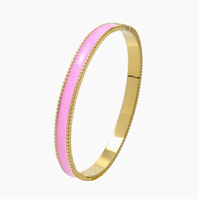 Nordic Style Luxurious Artistic Colorful Titanium Steel Gold Plated Titanium Steel Bangle In Bulk