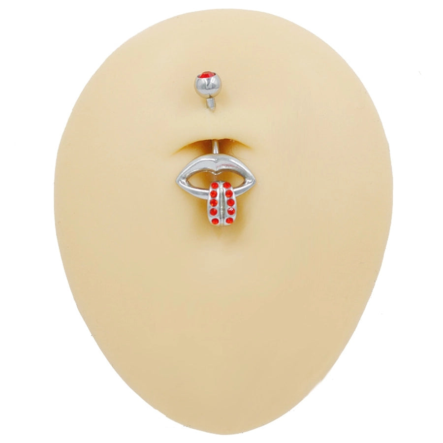 1 Piece Lip Rings Sexy Classic Style Heart Shape Smile Face Butterfly Pure Titanium Titanium Alloy Epoxy Plating Acrylic Rhinestones Glass White Gold Plated Belly Rings