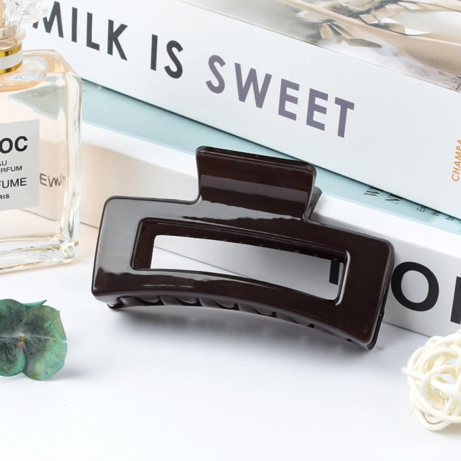 simple style rectangle arylic plating hair claws 1 piece