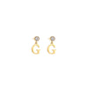 1 Pair Casual Simple Style Classic Style Letter Inlay 201 Stainless Steel 304 Stainless Steel Zircon Drop Earrings