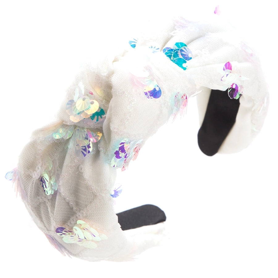 Women's Shiny Grid Sequin Cloth Inlay Sequins Hair Band